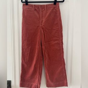 Wide Leg Pink Corduroy Pants